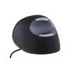 BakkerElkhuizen Evoluent D väike, paremakäeline, vertikaalne disain, laser, USB Type-A, 3200 DPI, must