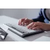 BakkerElkhuizen S-Board 840 DE Qwertz, Tenkeyless (80–87%), juhtmega, USB, käärmeklähviti, QWERTZ, helehall, valge