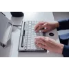 BakkerElkhuizen S-Board 840 DE Qwertz, Tenkeyless (80–87%), juhtmega, USB, käärmeklähviti, QWERTZ, helehall, valge