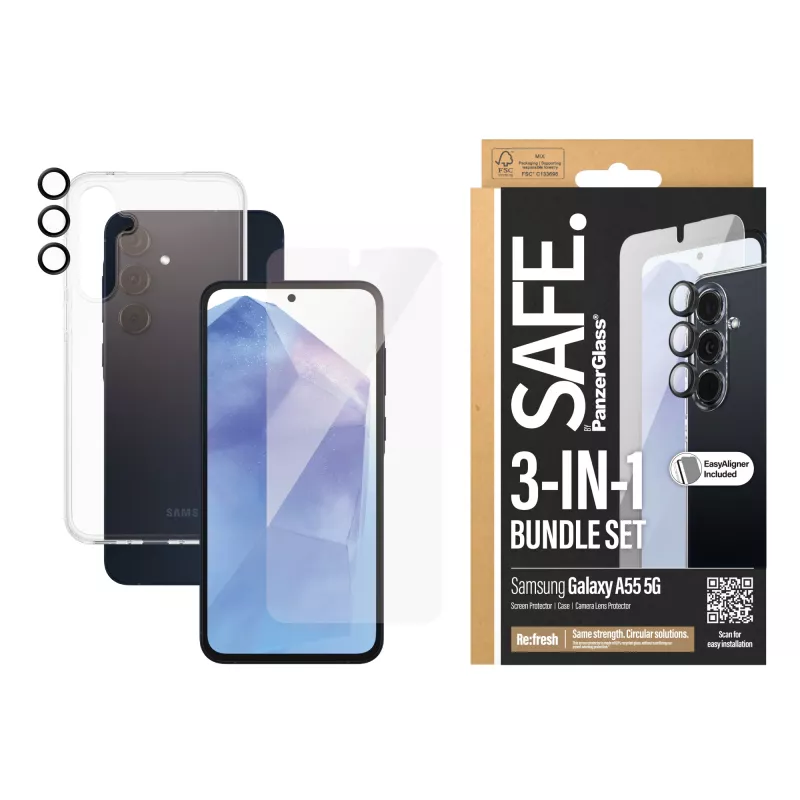 Kaitsekomplekt PanzerGlass Samsung Galaxy A55 5G kriimustus- ja löögikindel