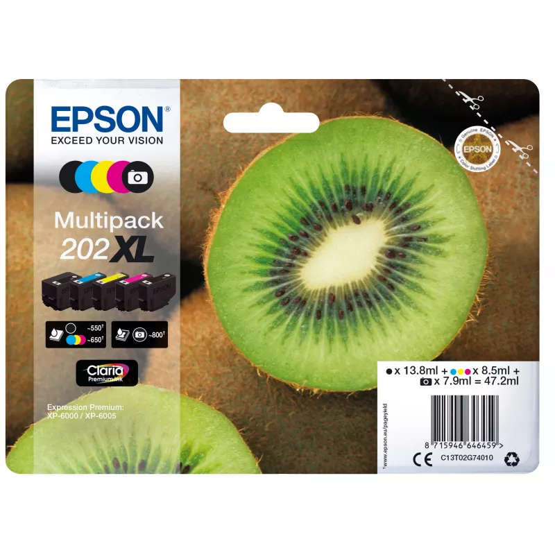 Epson Kiwi Multipack 5 värvi 202XL Claria Premium Ink