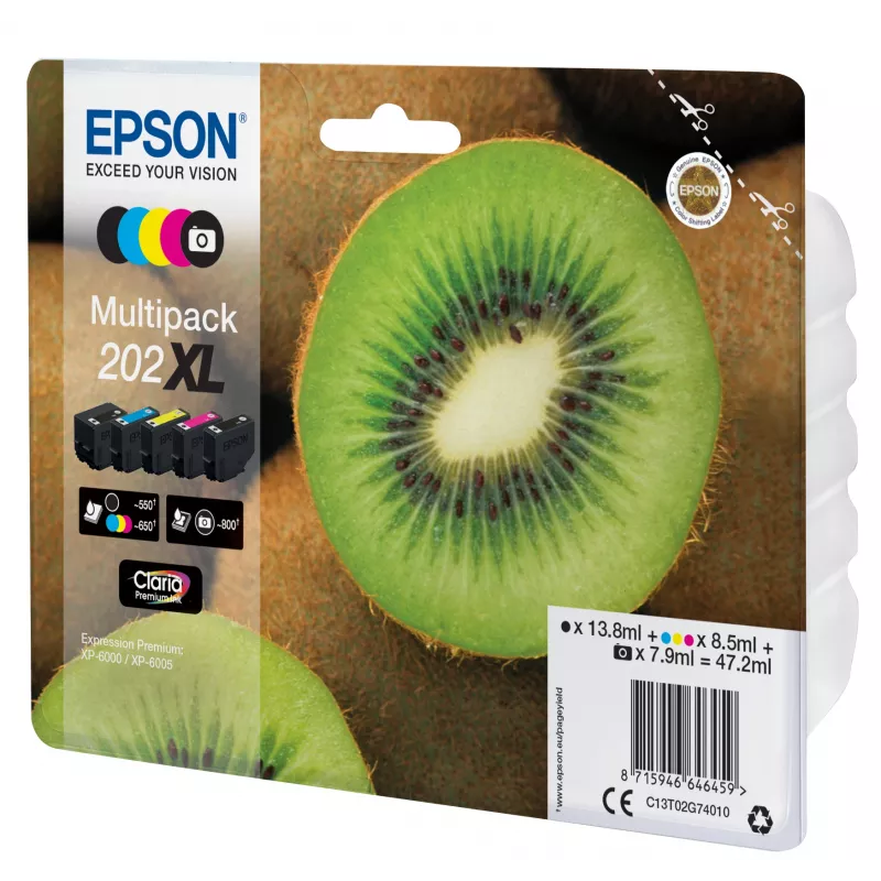 Epson Kiwi Multipack 5 värvi 202XL Claria Premium Ink