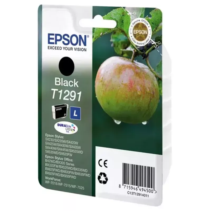 Prindikassett Epson T1291 DURABrite Ultra — must pigment üksikpakend, 1 tk