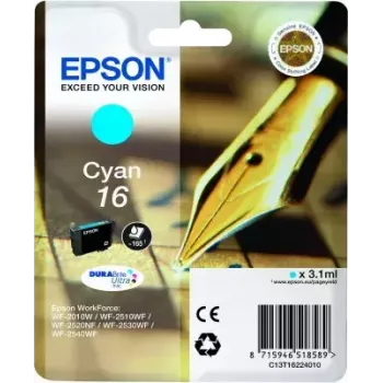 Epson C13T16224010 DURABrite Ultra tsüaan tindipadrun Standardse mahuga Üksikpakend