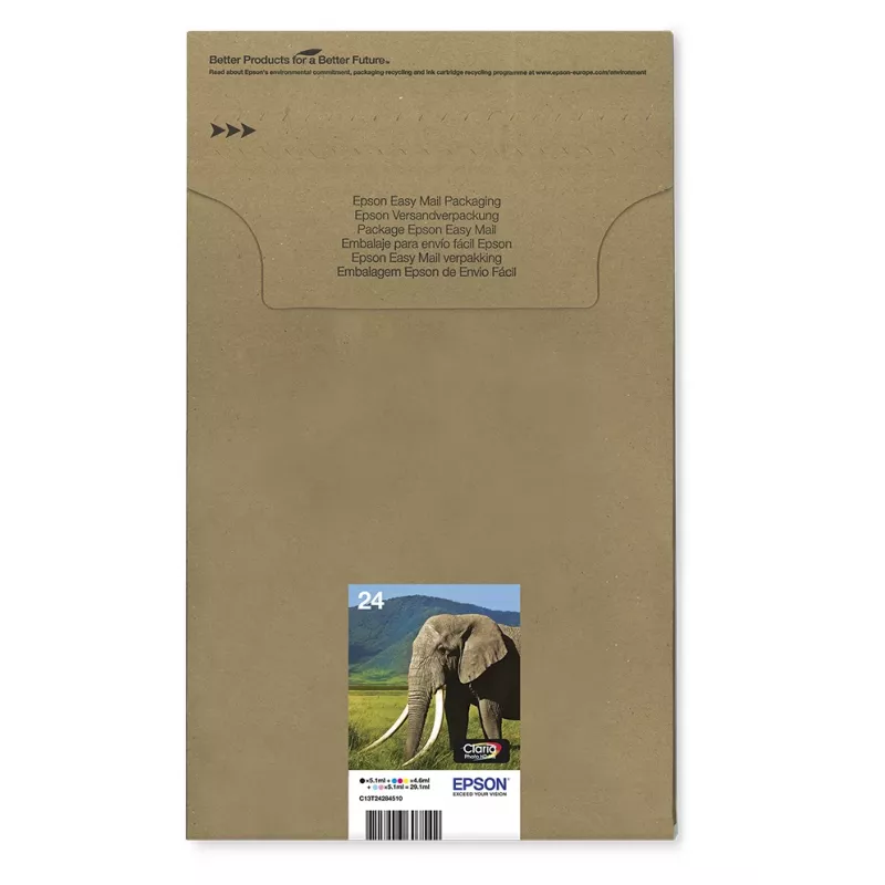 Tindiprinteri mitmikpakendis kassetid Epson Multipack 6-colours 24 EasyMail — 6 tk, standardmahutavus, must/tsüaan/heletsüaan/magenta/helemagenta/kollane