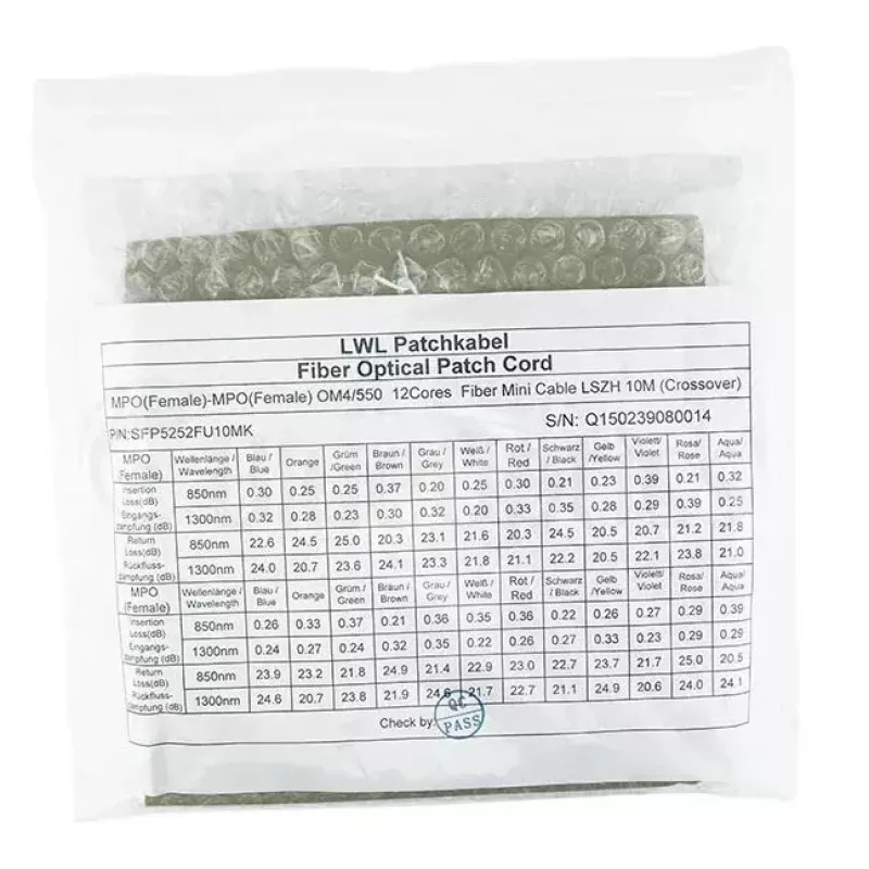 Fiiberoptiline kaabel MPO BlueOptics CBL-MPO12-OM4-1M 1m OM4
