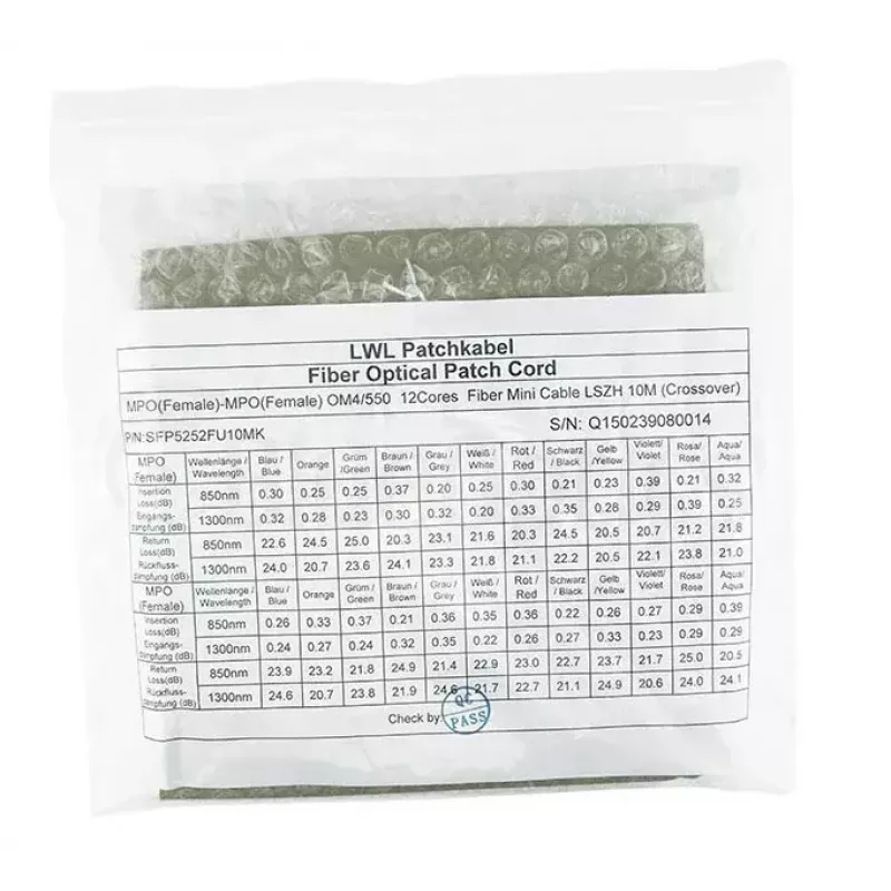 Fiiberoptiline kaabel MPO BlueOptics CBL-MPO12-OM4-20M-BO 20m OM4