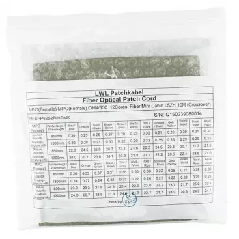 BlueOptics CBL-MPO12-OM4-3M-BO MPO fiiberoptiline kaabel 3m OM4 50µm