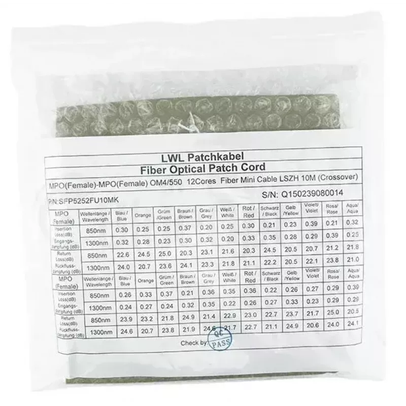 BlueOptics CBL-MPO12-OM4-3M-BO MPO fiiberoptiline kaabel 3m OM4 50µm