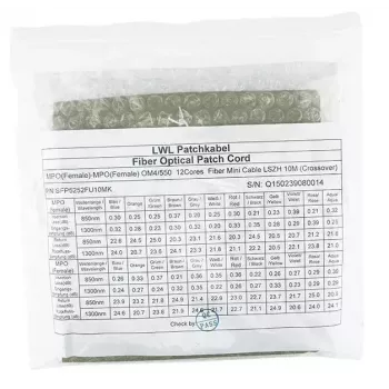 Fiiberoptiline kaabel MPO BlueOptics CBL-MPO12-OM4-5M-BO 5 m OM4 50 µm