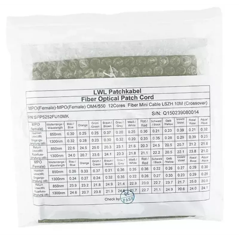 Fiiberoptiline kaabel MPO BlueOptics CBL-MPO12-OM4-5M-BO 5 m OM4 50 µm