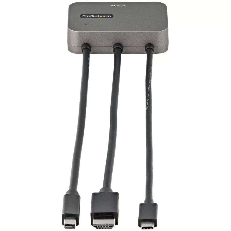 StarTech.com 3-in-1 Multiport to HDMI Adapter - 4K 60Hz USB-C, HDMI või Mini DisplayPort to HDMI Konverter konverentsiruumi jaoks - Digitaalne AV Video Adapter HDMI Monitori/Ekraani ühendamiseks