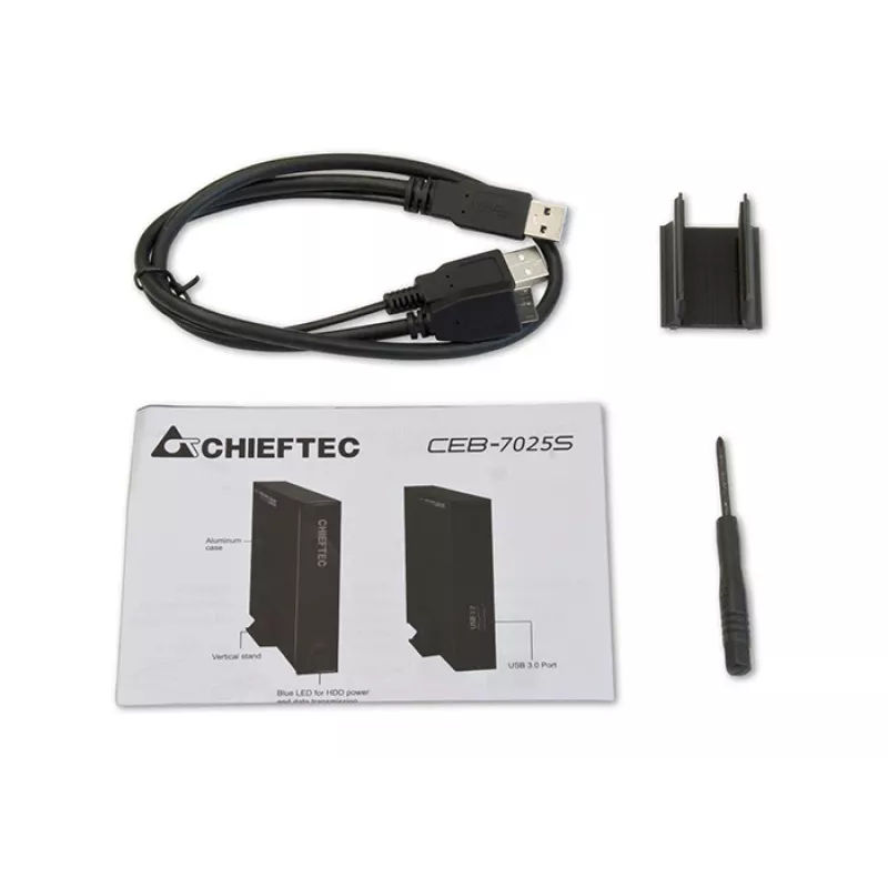 Chieftec CEB-7025S salvestusseadme korpus HDD/SSD korpus 2,5 tolli