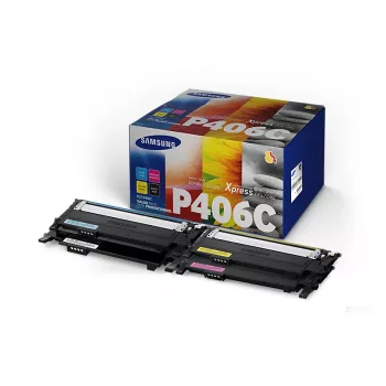 Samsung CLT-P406C toonerikassett 4 tk Originaal Must, Sinine, magenta, Kollane