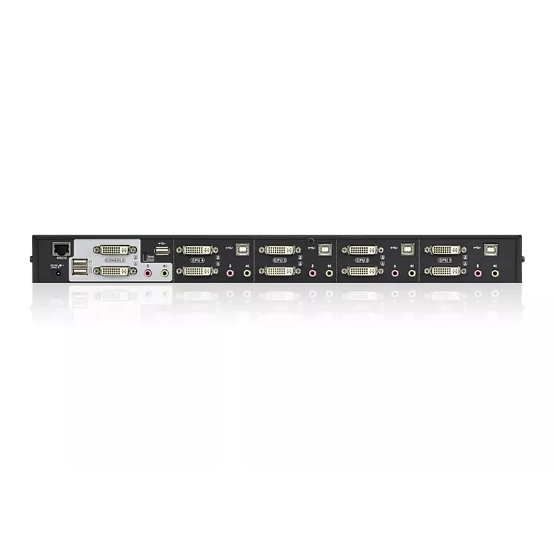 ATEN 4-pordiline USB DVI kahevaate KVM-lüliti heli ja USB 2.0 jaoturiga (KVM-kaablid kaasas)