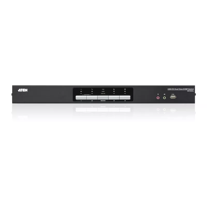 ATEN 4-pordiline USB DVI kahevaate KVM-lüliti heli ja USB 2.0 jaoturiga (KVM-kaablid kaasas)