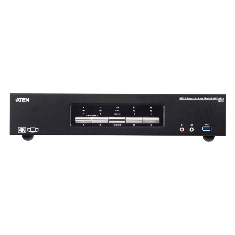 KVMP-lüliti ATEN 4P USB3.0 4K DP TRIPLE VIEW
