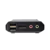 ATEN 2-pordiline USB-C DisplayPort hübriidkaabliga KVM-lüliti, 4096 x 2160 pikslit, 4K Ultra HD, 0,74 W, must