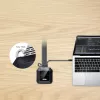 ATEN 2-pordiline USB-C DisplayPort hübriidkaabliga KVM-lüliti, 4096 x 2160 pikslit, 4K Ultra HD, 0,74 W, must
