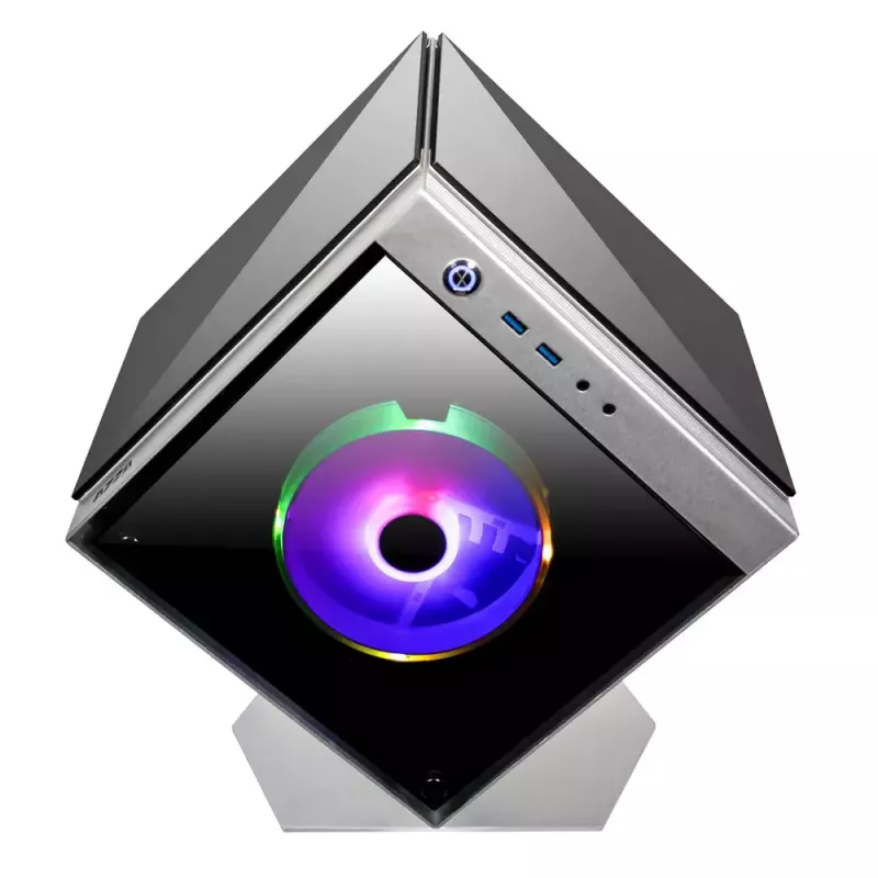 Arvuti korpus Azza CUBE MINI 805 Cube hõbedane