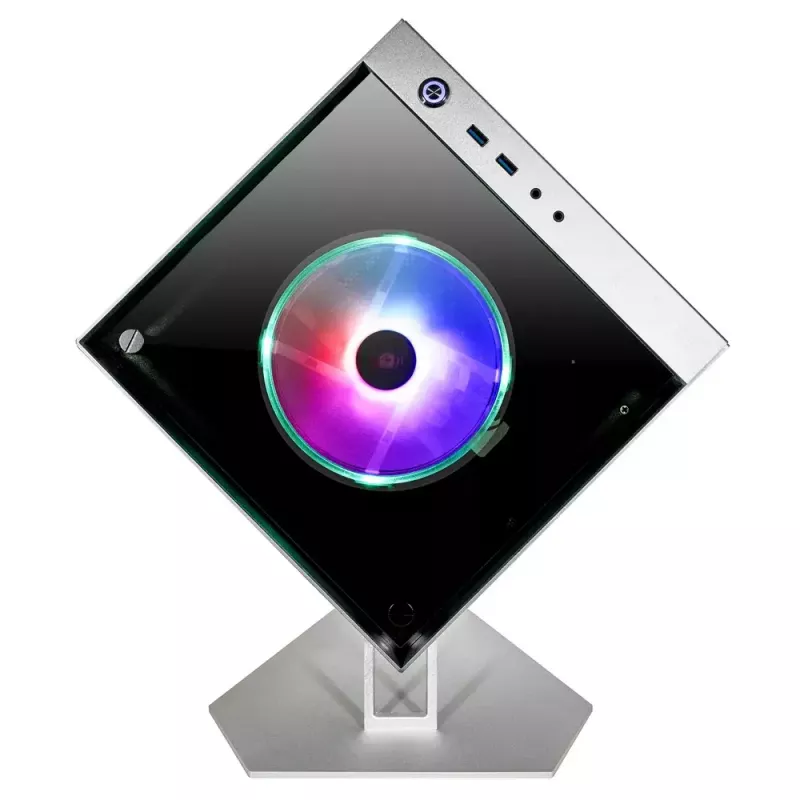 Arvuti korpus Azza CUBE MINI 805 Cube hõbedane