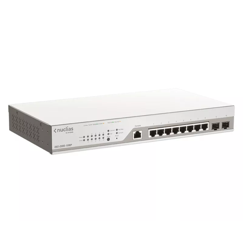D-Link DBS-2000-10MP/E võrgulüliti Hallatav L2 Gigabit Ethernet (10/100/1000) Power over Ethernet (PoE) Hall