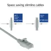 ACT hall 0,5-meetrine LSZH U/UTP CAT6 andmekeskuse slimline patch-kaabel RJ45-pistikuga