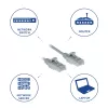 ACT hall 0,5-meetrine LSZH U/UTP CAT6 andmekeskuse slimline patch-kaabel RJ45-pistikuga