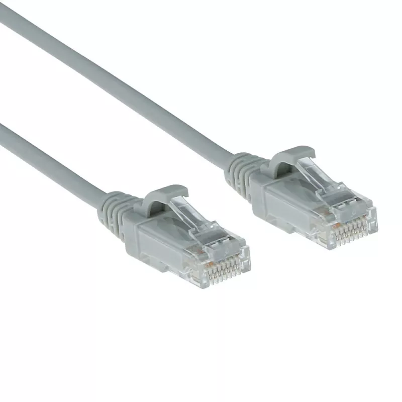 ACT Hall 0.25 m LSZH U/UTP CAT6 andmekeskuse õhuke patch-kaabel tõmbekaitsega RJ45 pistikutega