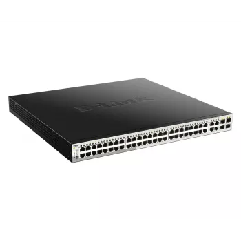 D-Link 52-port PoE Gigabit Smart Managed Switch koos 4 x 100/1000Mbps Combo pordiga