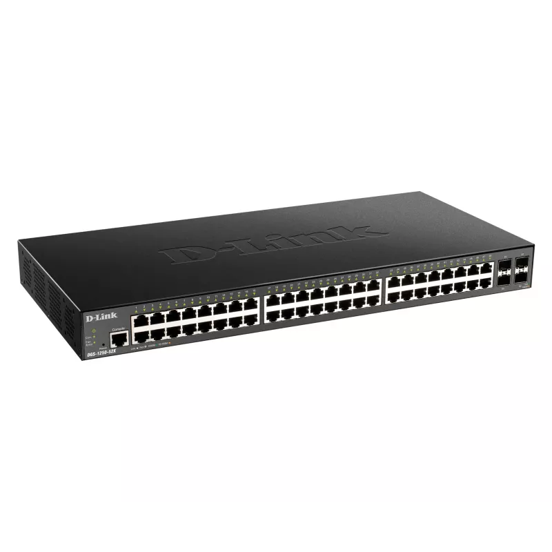 D-Link 48-port Gigabit Smart Managed Switch 4 x 10G SFP+, Hallatav, L3, Gigabit Ethernet (10/100/1000), Riiulipaigaldus