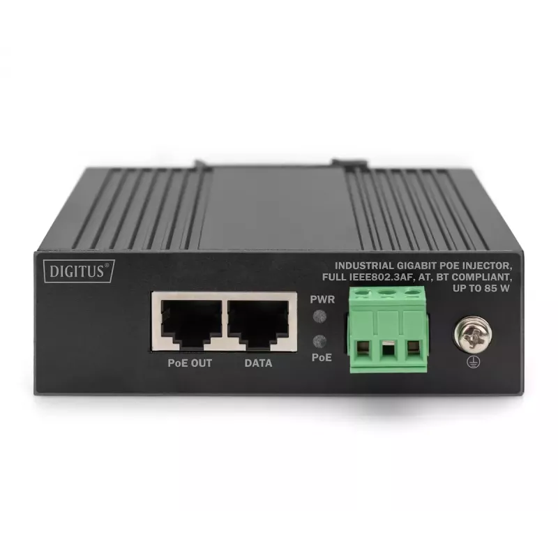 Digitus Gigabit Ethernet PoE-süstija tööstuslik IEEE 802.3af 802.3at 802.3bt