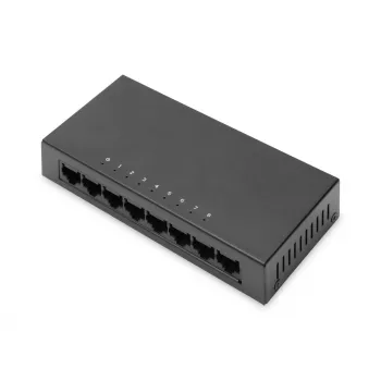 Haldamatu lüliti Digitus 8-port 10/100 Mbps Fast Ethernet metallkorpusega