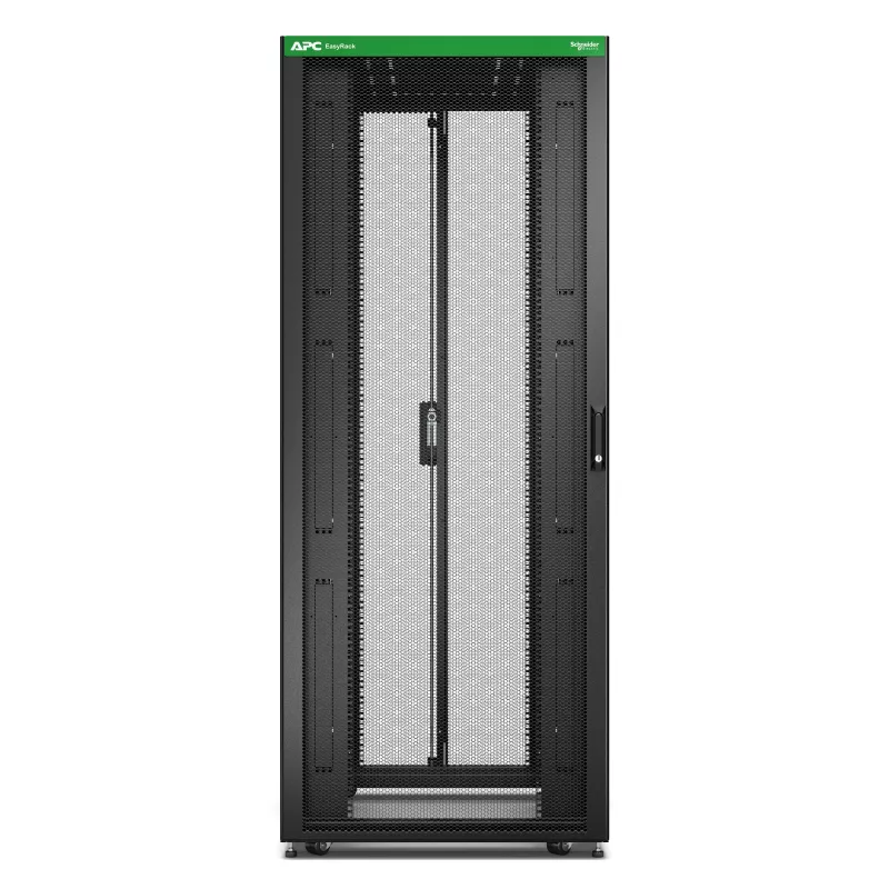 APC Easy Rack, 42U, must, katusega, rataste, jalgade, 4 kronsteini ja põhjaga, ilma külgpaneelideta, 1991K x 800L x 1200S mm