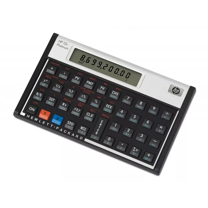 HP 12c kalkulaator Lauaarvuti Finants Alumiinium, Must