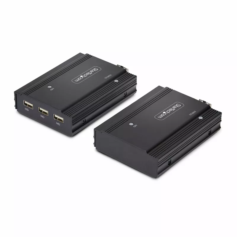 StarTech.com DisplayPort KVM-pikendaja üle fiiberoptika, 4K 60Hz, konsoolipikenduskomplekt, kuni 984 jalga/300 m (mitmerežiimiline) eelpaigaldatud SFP+ moodulitega, 3x USB HID