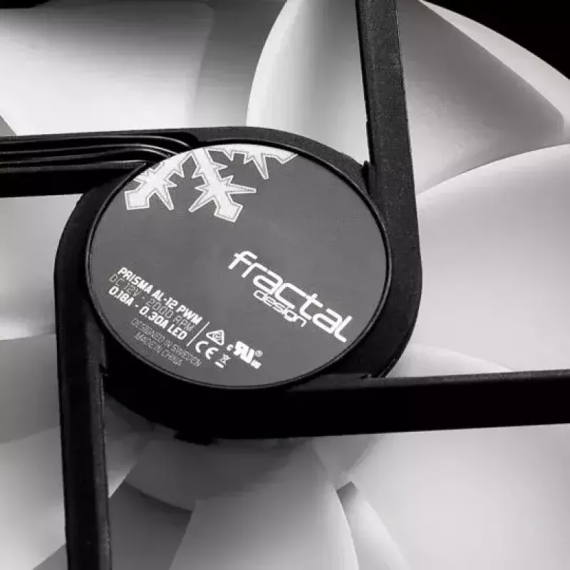 Ventilaator Fractal Design Prisma AL-12 12 cm must valge