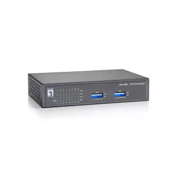 LevelOne 16-pordiline kiire Ethernet PoE kommutaator, 90 W, kiire Ethernet (10/100), täisdupleks, Power over Ethernet (PoE), seinale paigaldatav