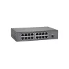LevelOne 16-pordiline kiire Ethernet PoE kommutaator, 90 W, kiire Ethernet (10/100), täisdupleks, Power over Ethernet (PoE), seinale paigaldatav