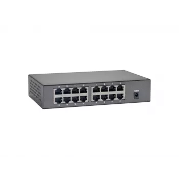 LevelOne 16-pordiline kiire Ethernet PoE kommutaator, 90 W, kiire Ethernet (10/100), täisdupleks, Power over Ethernet (PoE), seinale paigaldatav