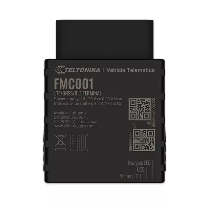 GPS-jälgija Teltonika FMC001 Auto Must 53g