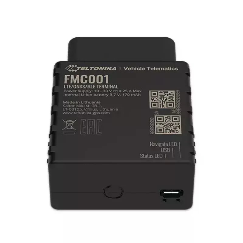 GPS-jälgija Teltonika FMC001 Auto Must 53g