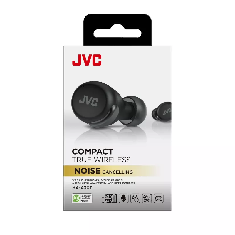 Peakomplekt JVC aktiivse mürasummutusega TWS must