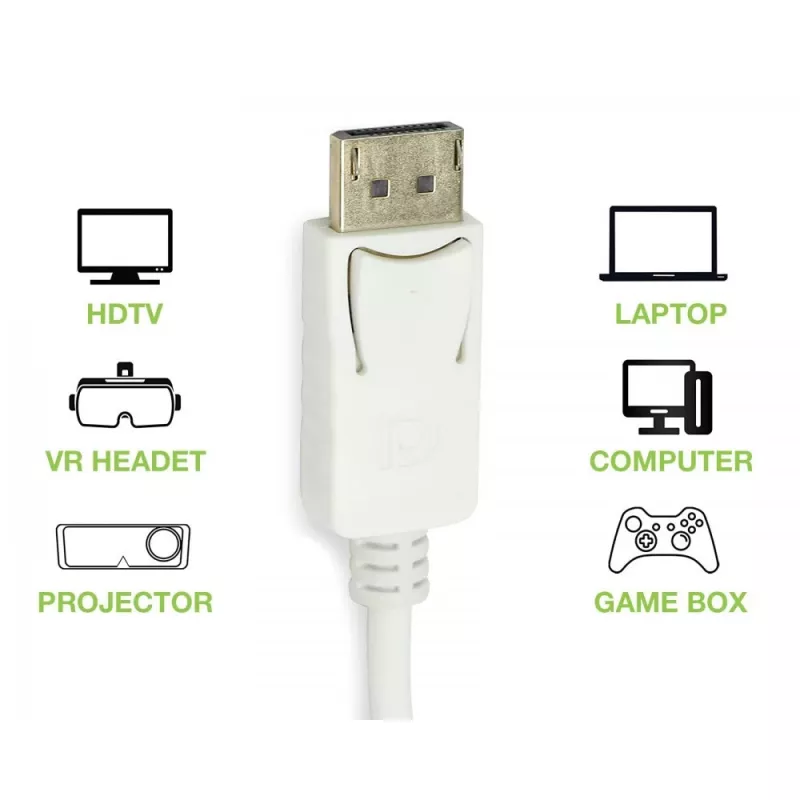 Techly IADAP DP-HDMIFP videokaabli adapter 0,2 m DisplayPort HDMI Valge