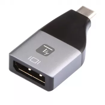 Techly IADAP USBC-DP4K USB graafikaadapter 3840 x 2160 pikslit Must, Hõbedane
