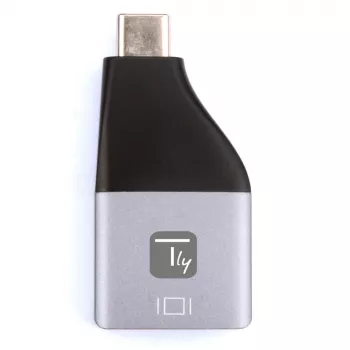 Techly IADAP USBC-DP4K USB graafikaadapter 3840 x 2160 pikslit Must, Hõbedane