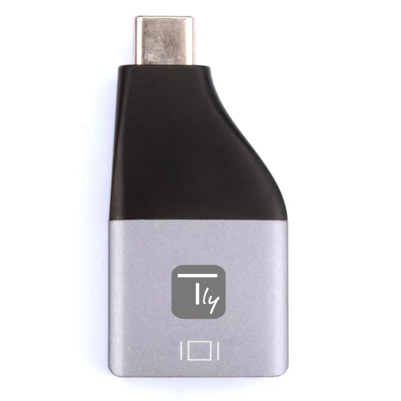 Techly IADAP USBC-DP4K USB graafikaadapter 3840 x 2160 pikslit Must, Hõbedane