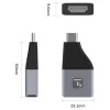 Techly IADAP USBC-HDMI4K USB graafikaadapter 4096 x 2160 pikslit Must, Hõbedane