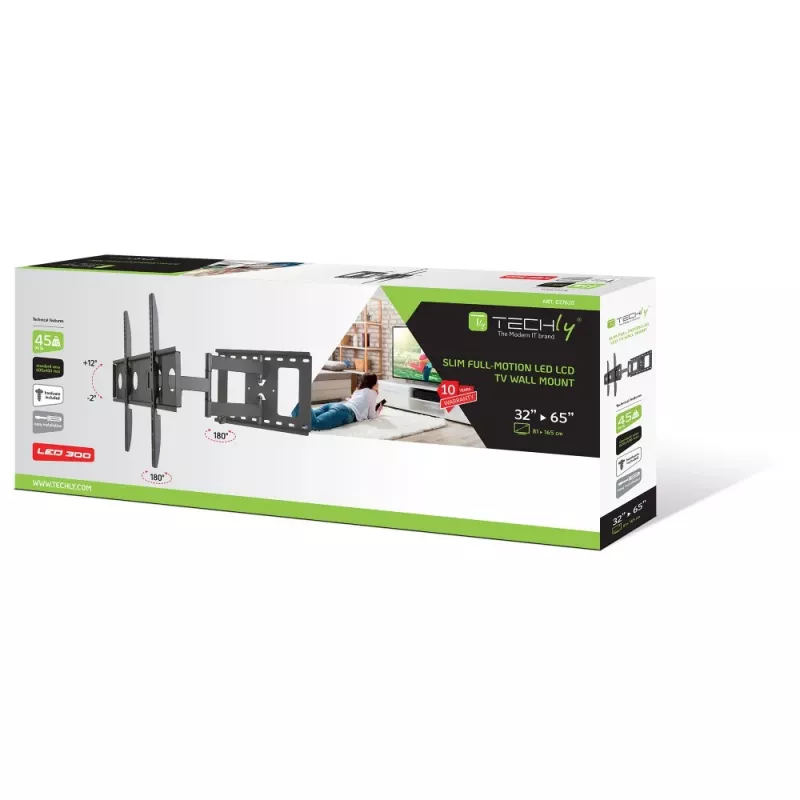 Techly ICA-PLB 148L TV-kinnitus/statiiv 165,1 cm (65 tolli) Must
