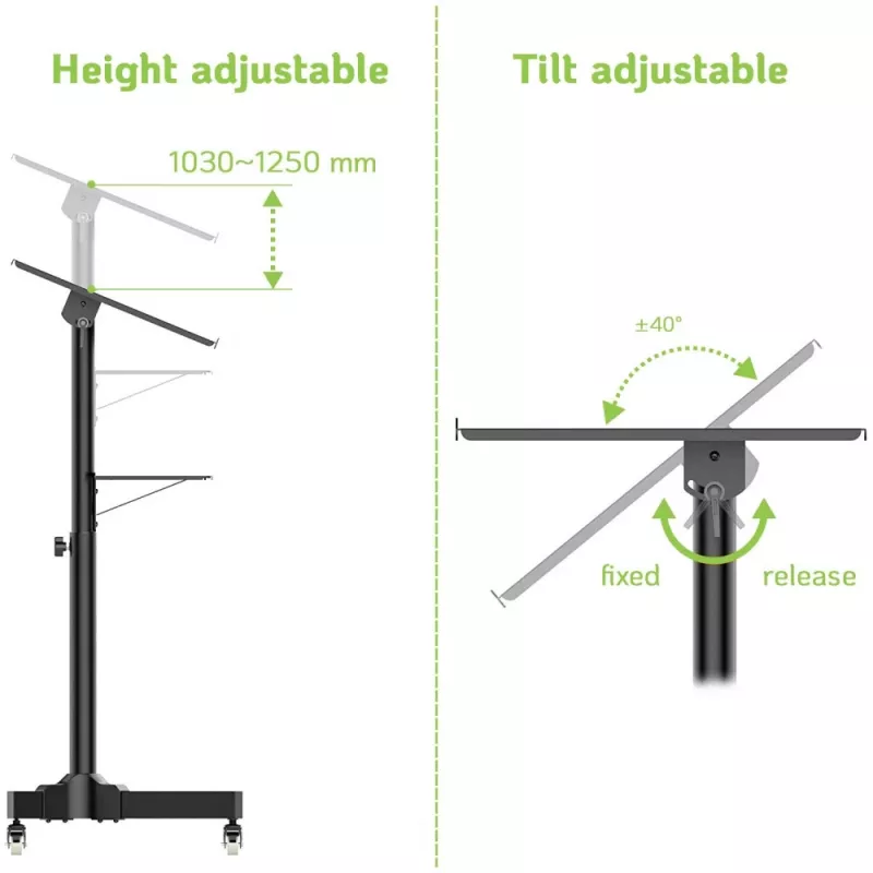 Techly ICA-TB TPM-1BK sülearvuti alus Must